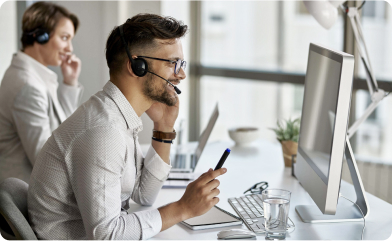 Telefon biurowy wykorzystywany w telefonii biznesowej